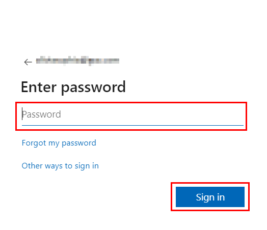 User - Login with RP - Enter Password